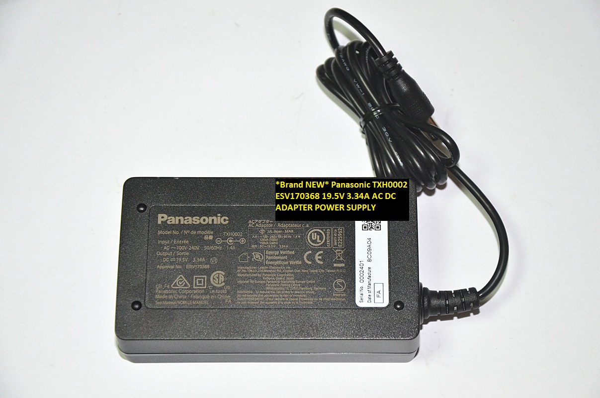 *Brand NEW* Panasonic ESV170368 TXH0002 19.5V 3.34A AC DC ADAPTER POWER SUPPLY - Click Image to Close